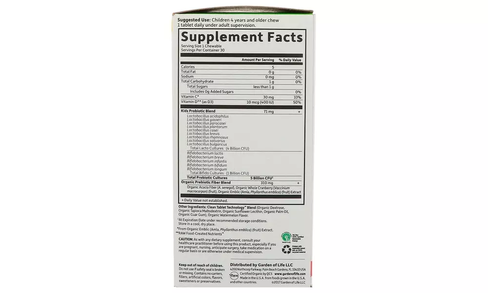 Garden of Life Dr. Formulated Probiotics Organic Kids Plus - Second Medium
