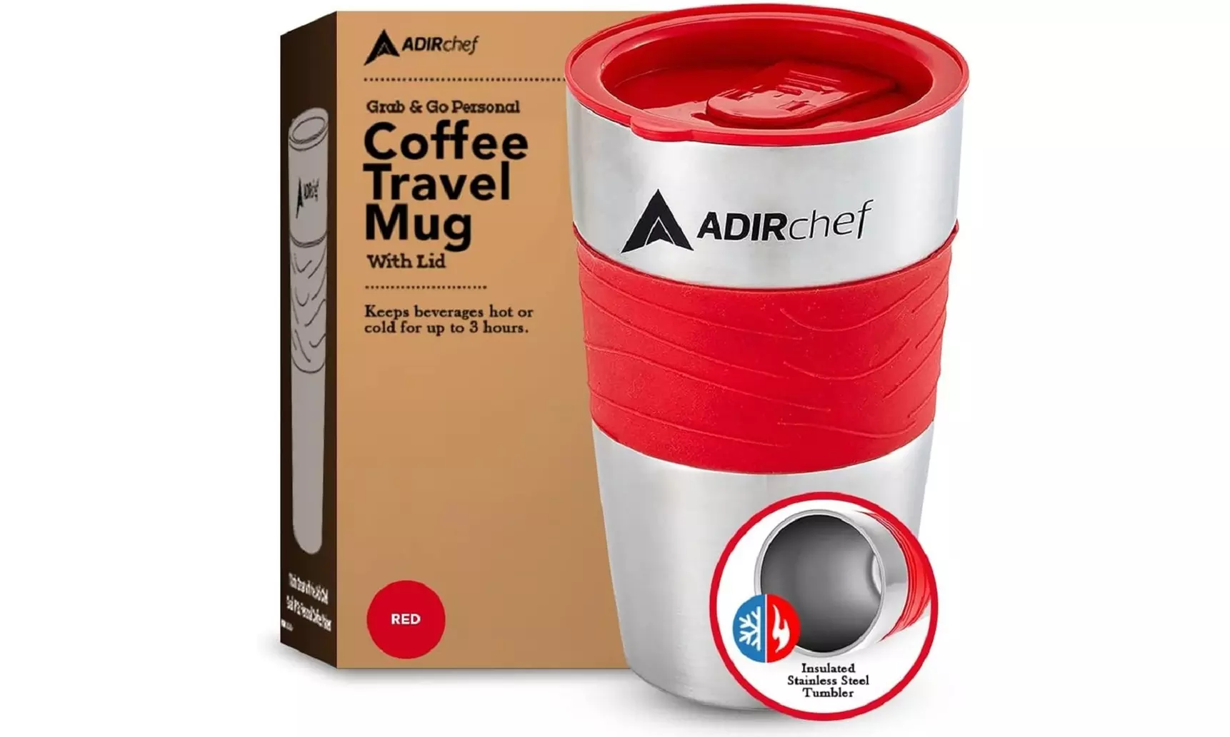 AdirChef Travel Coffee Mug 15 Oz 
