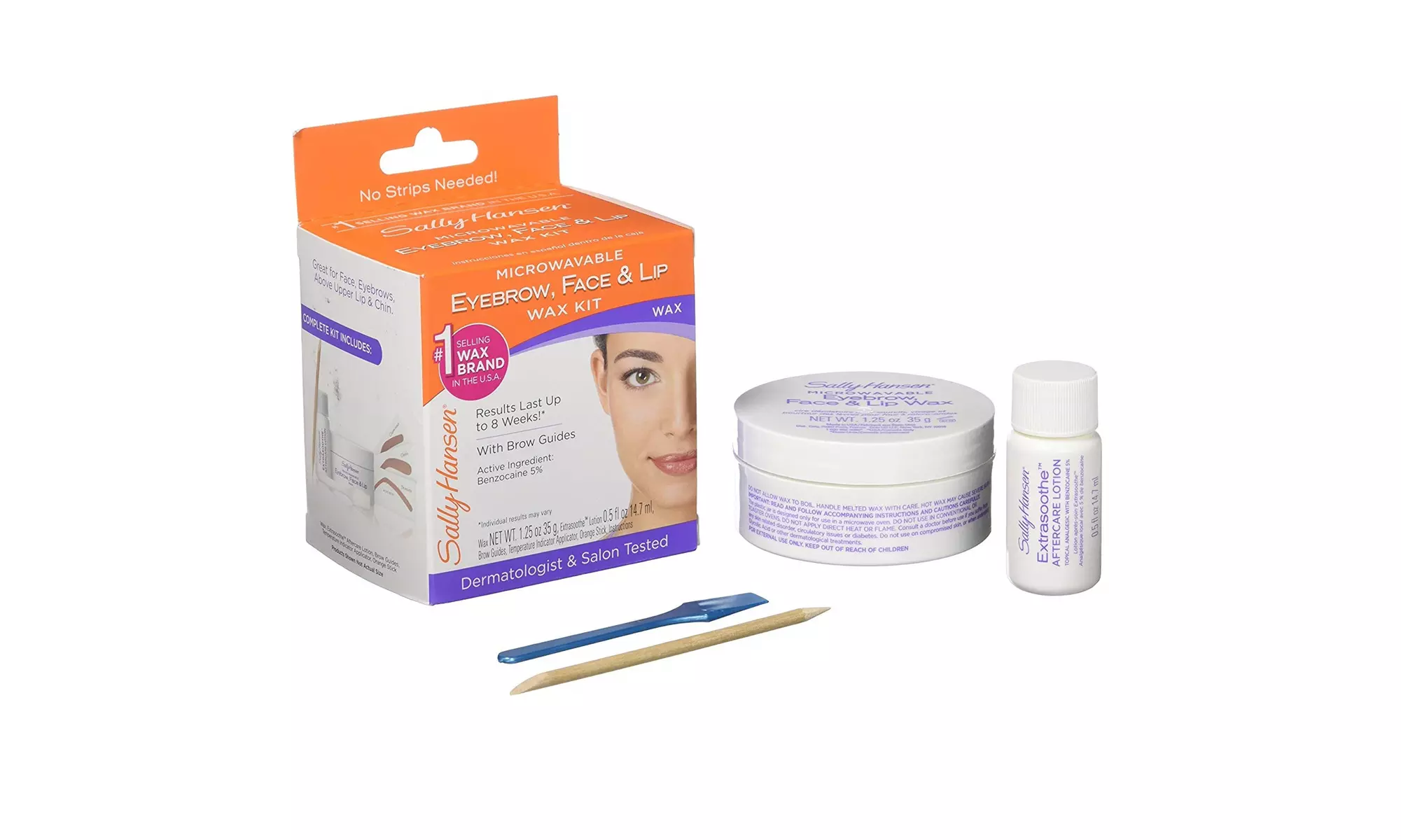  Sally Hansen Eyebrow, Face, Lip Stripless Face Wax Kit, Pack Of 1  - Primary Image