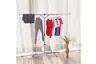 Foldable Laundry Clothes Drying Rack Adjustable High Capacity Stainless Steel - Second Medium