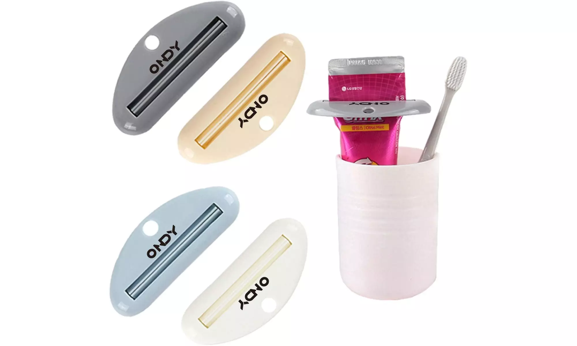 4 Pack Toothpaste Squeezers, Tube Squeezers for Toothpaste, - Primary Image
