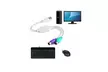 US 2-4 Pack Dual PS/2 Female to USB Adapter Mouse Keyboard Male Cable Converter - Second Medium