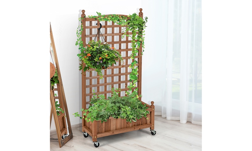 Up To 67% Off on Costway 50in Wood Planter Box... | Groupon Goods