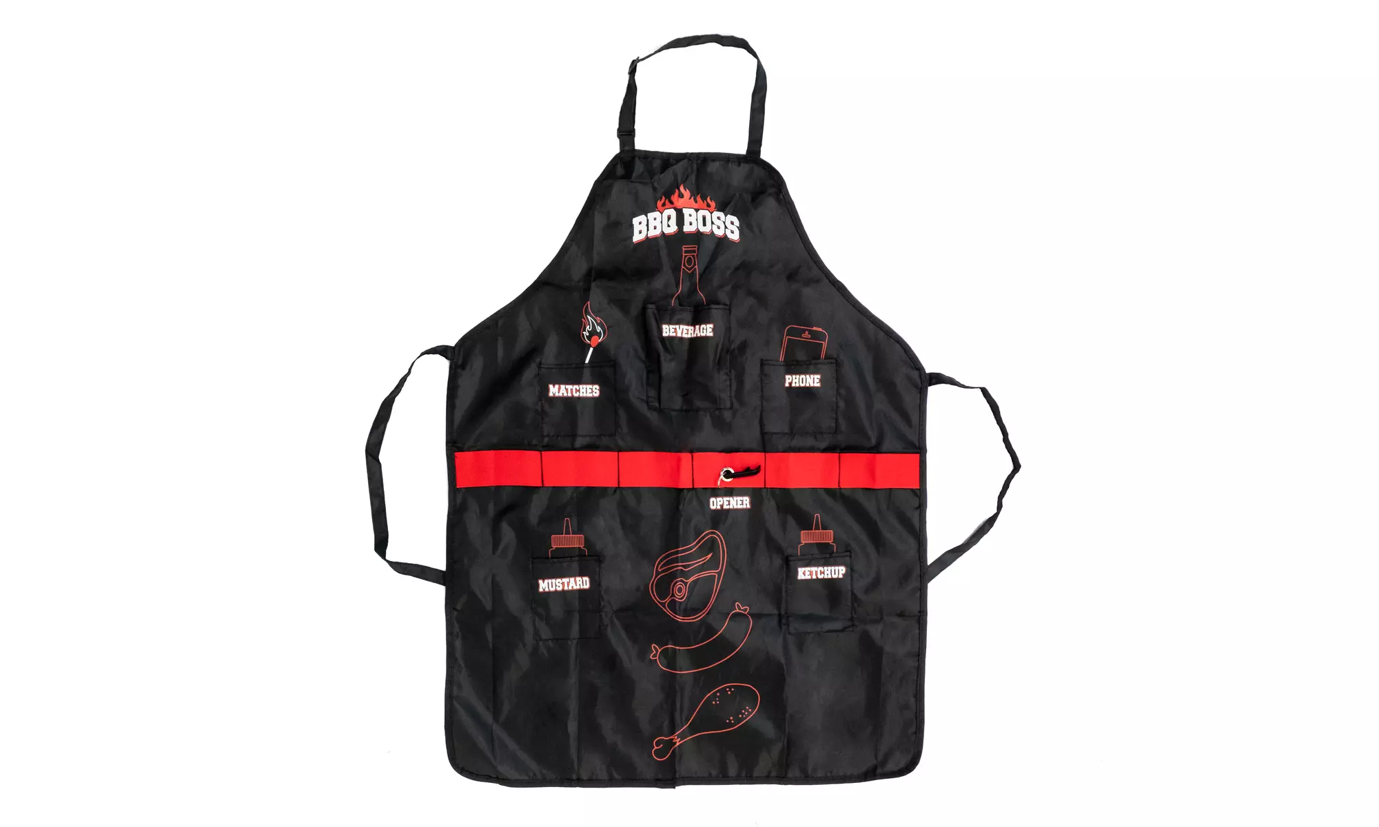 BBQ Boss Apron With Multi Pockets & Bottle Opener - Primary Image