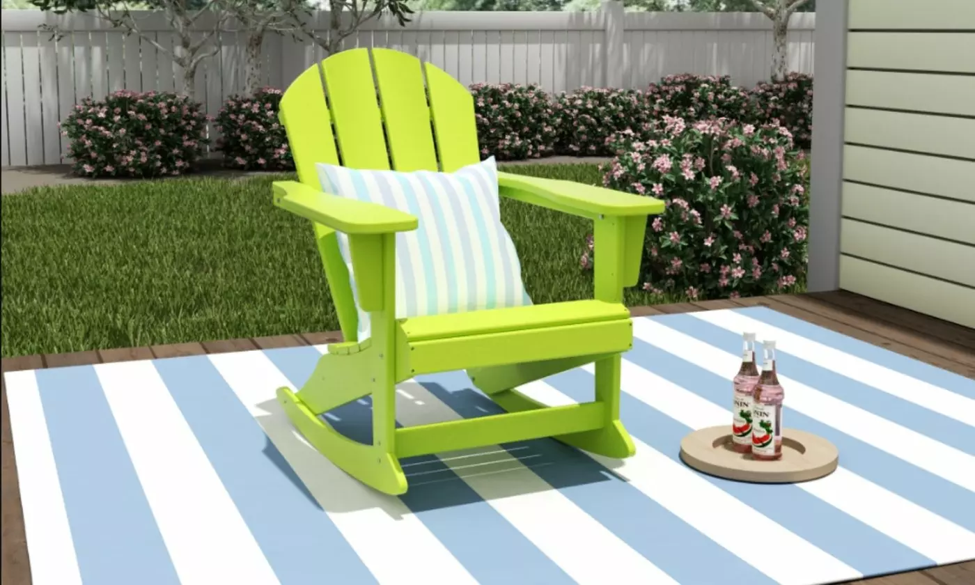 WestinTrends Malibu Patio Poly Adirondack Rocking Chair - Primary Image