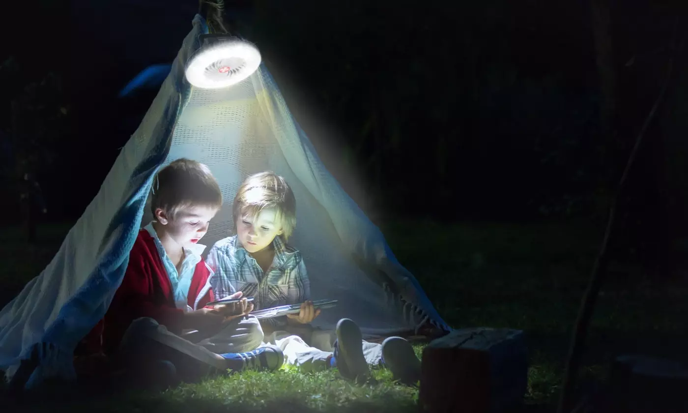 LakeForest 3-In-1 Camping LED Fan Lantern Hanging Tent Light Power Bank