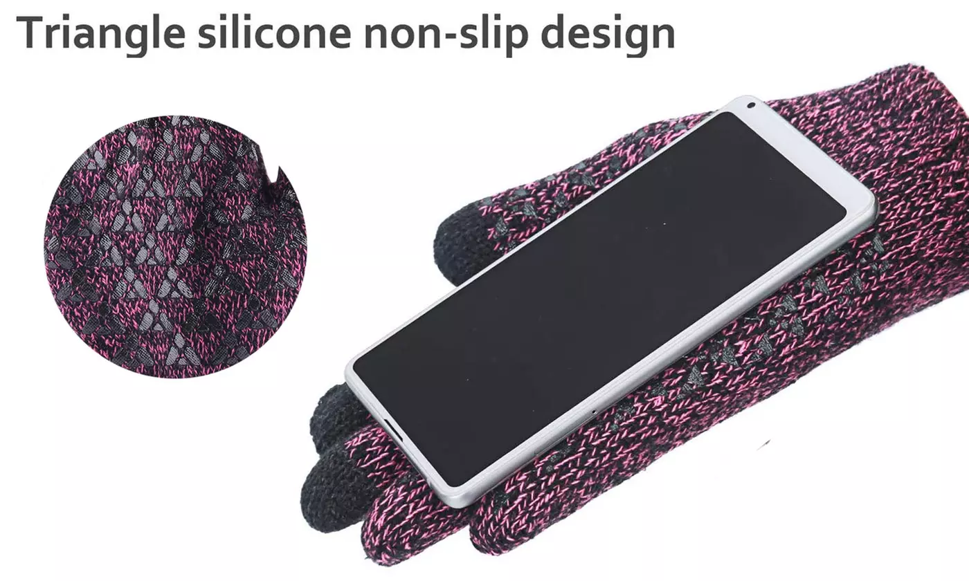 Men's Touchscreen Winter Knit Gloves 