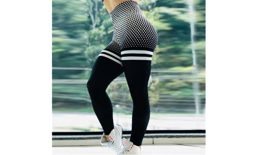 Image 3: Breathable Slim Yoga Pants Sports Pants Yoga Pants 