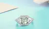 Genuine Green Amethyst Rhodium Plated  Ring 