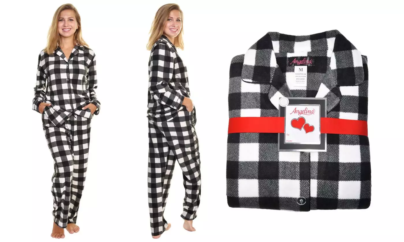 Angelina Family Matching Holiday Fleece Pajama Sets - Primary Image