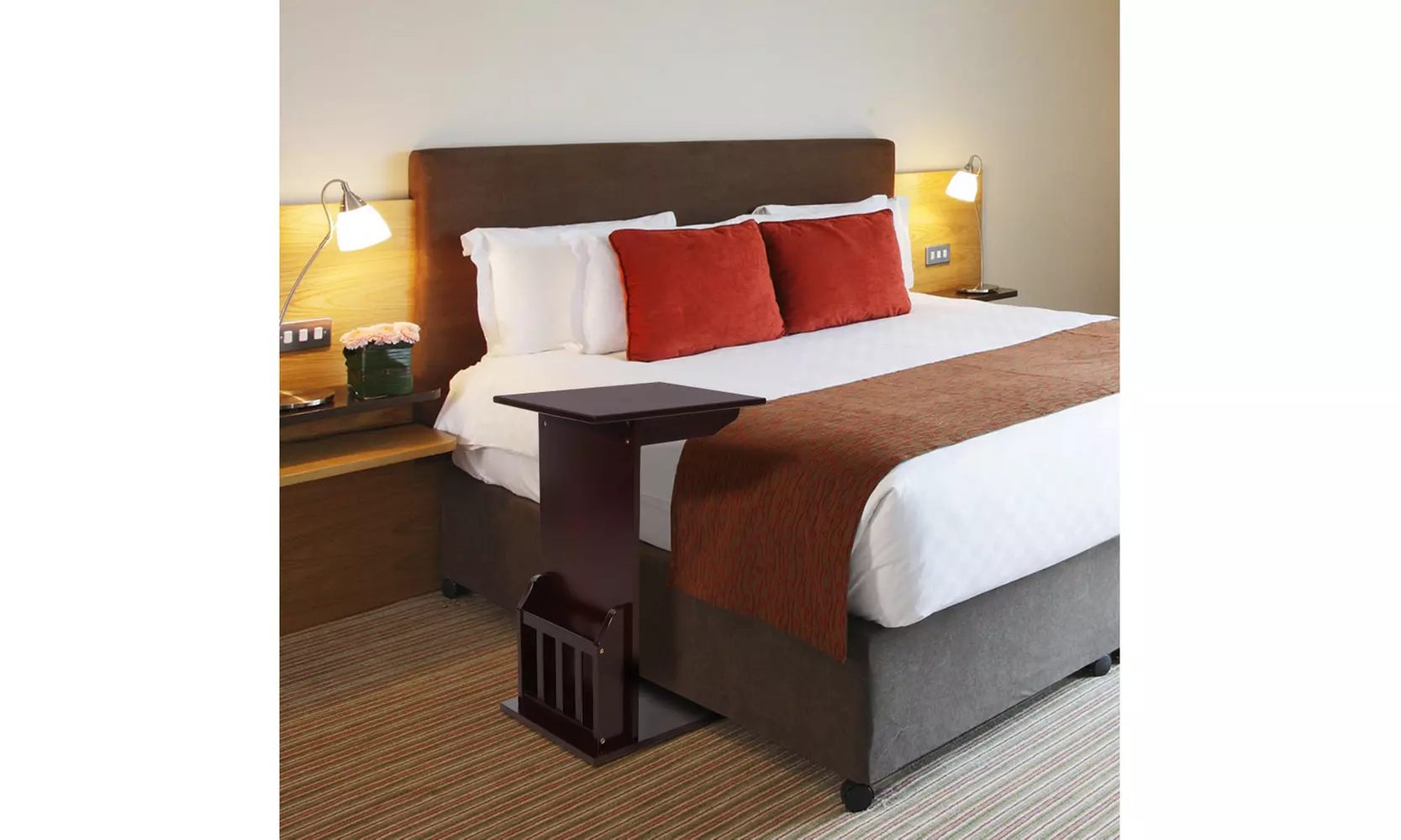 L-shaped Bamboo Sofa Side Table Coffee - Second Medium