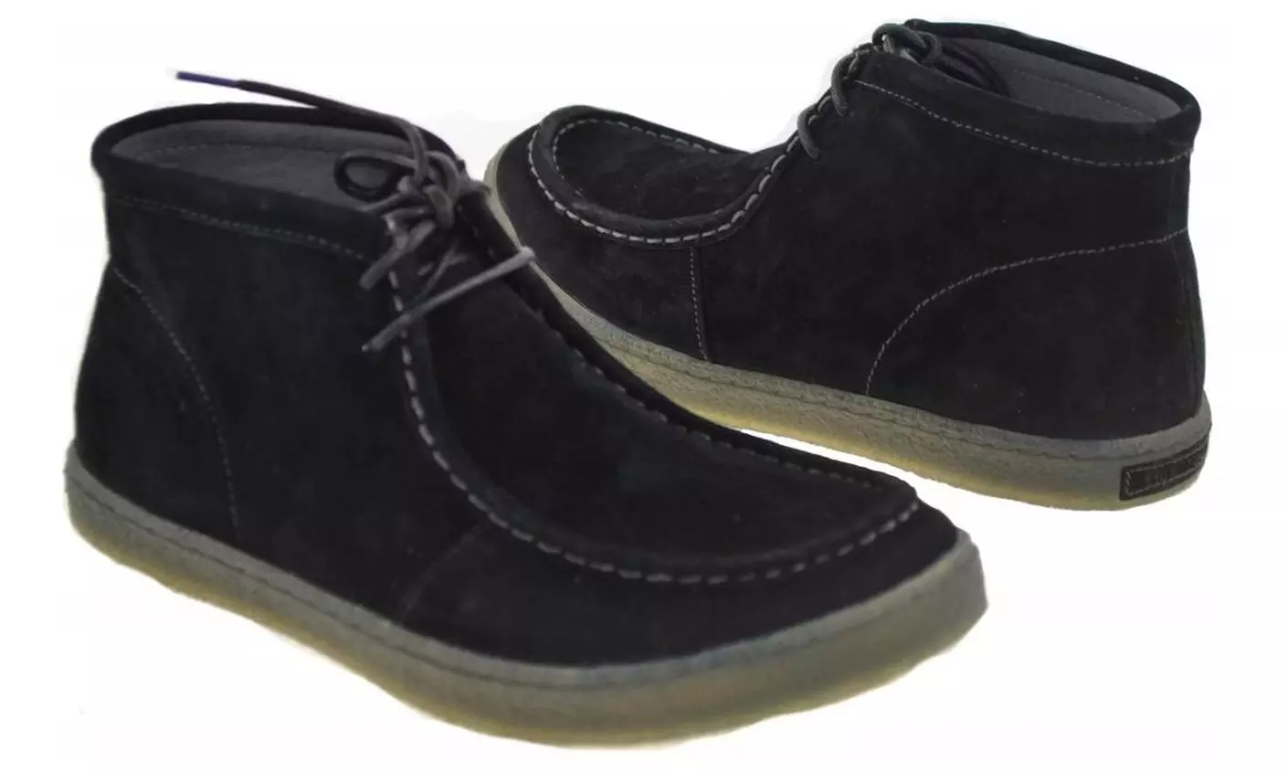 Hush Puppies Mens Aquaice Wallaboot Chukka Boots Black  Suede 11M (HM01094-001) - Primary Image