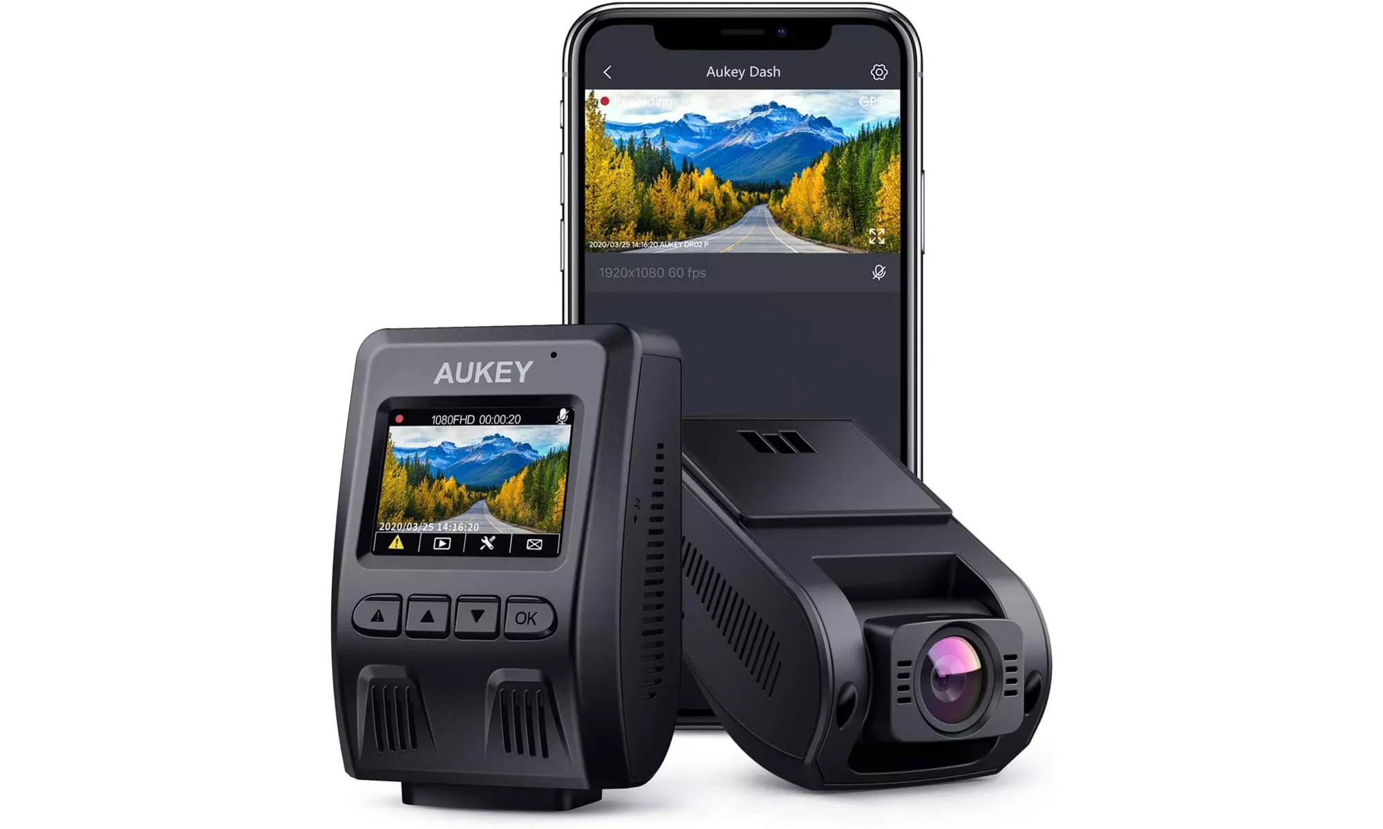 Wi-Fi Dash Cam, 1080p FHD Dash Camera for Cars - Primary Image