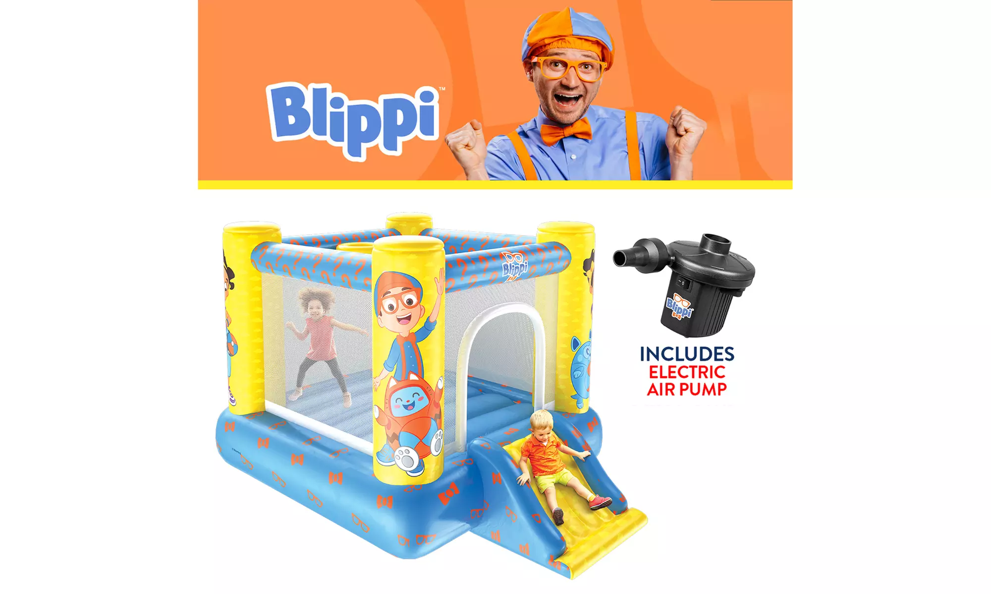 CoComelon or Blippi  Jump N' Slide Bouncer House - Comes with Electric Inflator - Second Medium