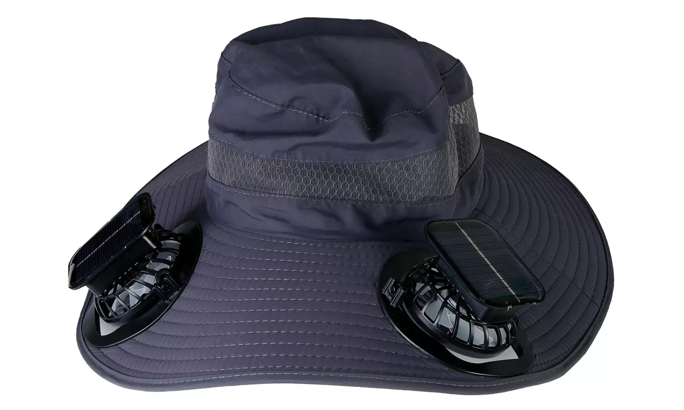 LakeForest Wide Brim Sun Hat with Solar Fans