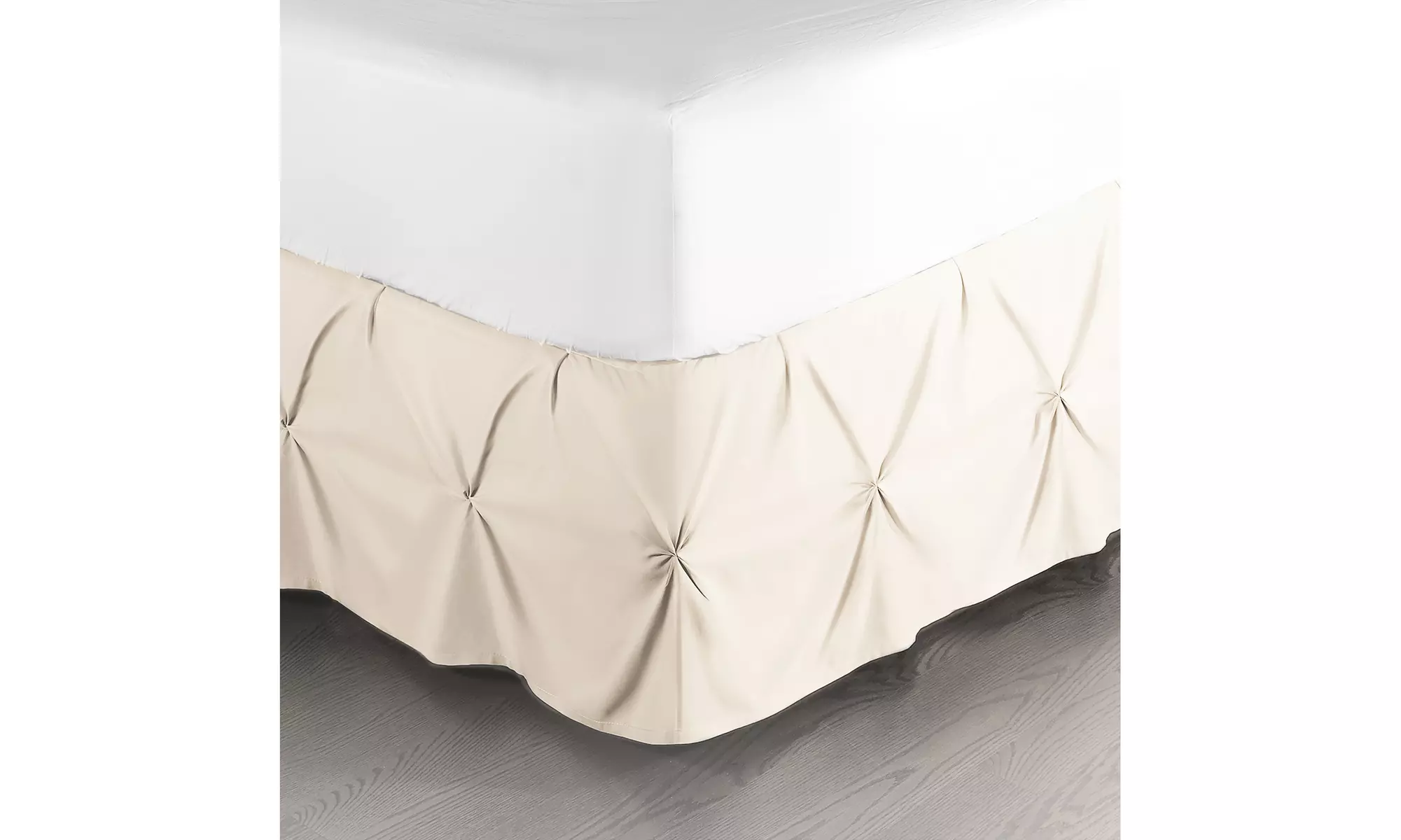 Nestl Pinch Pleat Bed Skirt - 14 inch Tailored Drop Pintuck Dust Ruffle