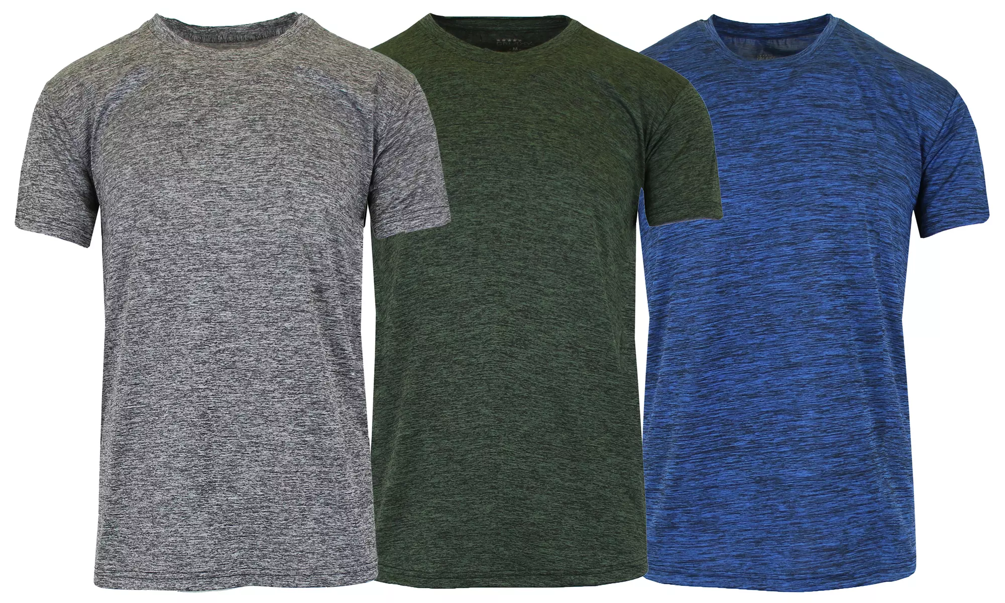 (3-Pack) Men's Moisture Wicking Performance Short Sleeve Active Tee