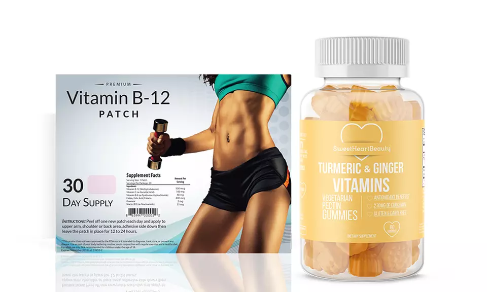 Vitamin B-12 Patch & Turmeric Ginger Gummies - Primary Image