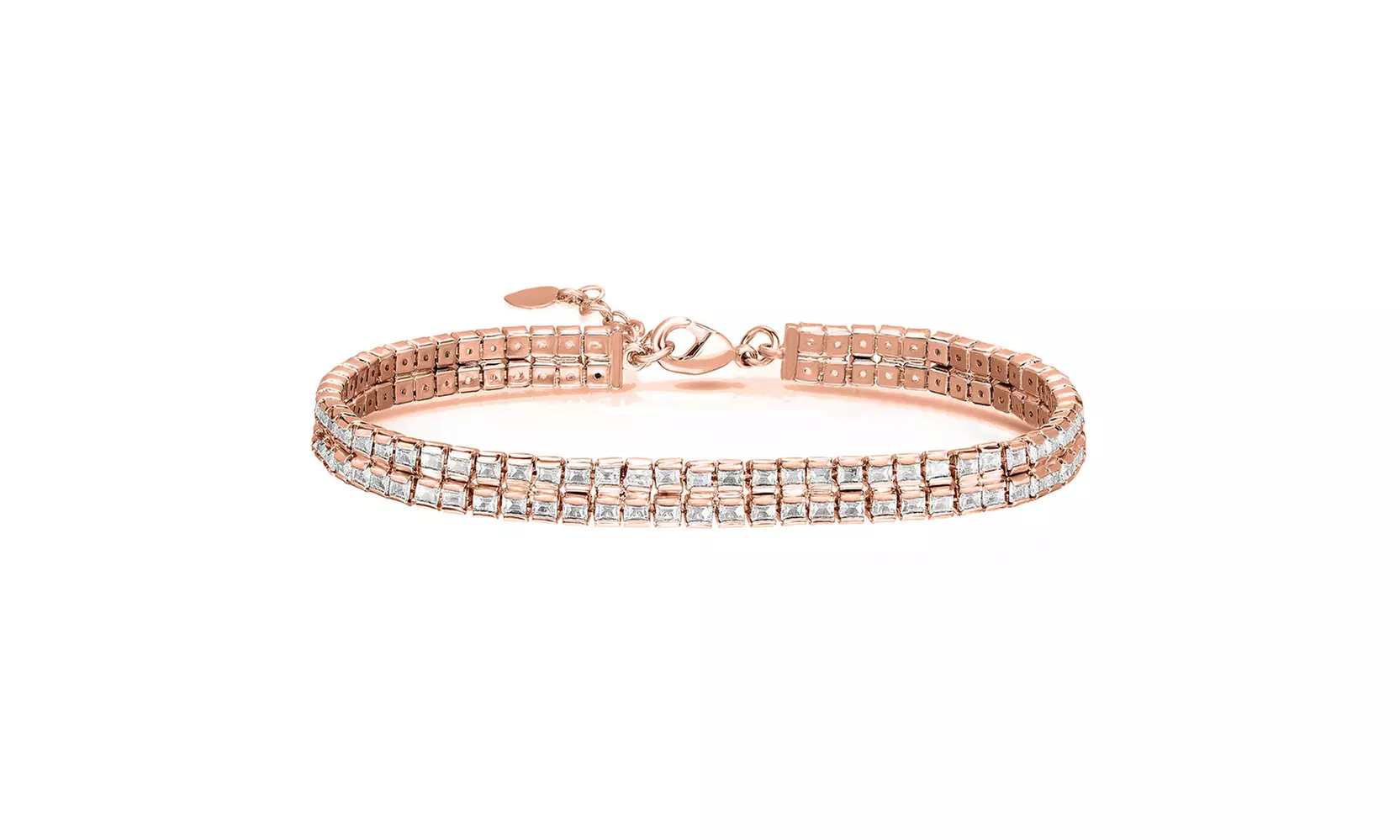 2 Row Crystal Tennis Anklet Made With Crystals From Swarovski - Primary Image