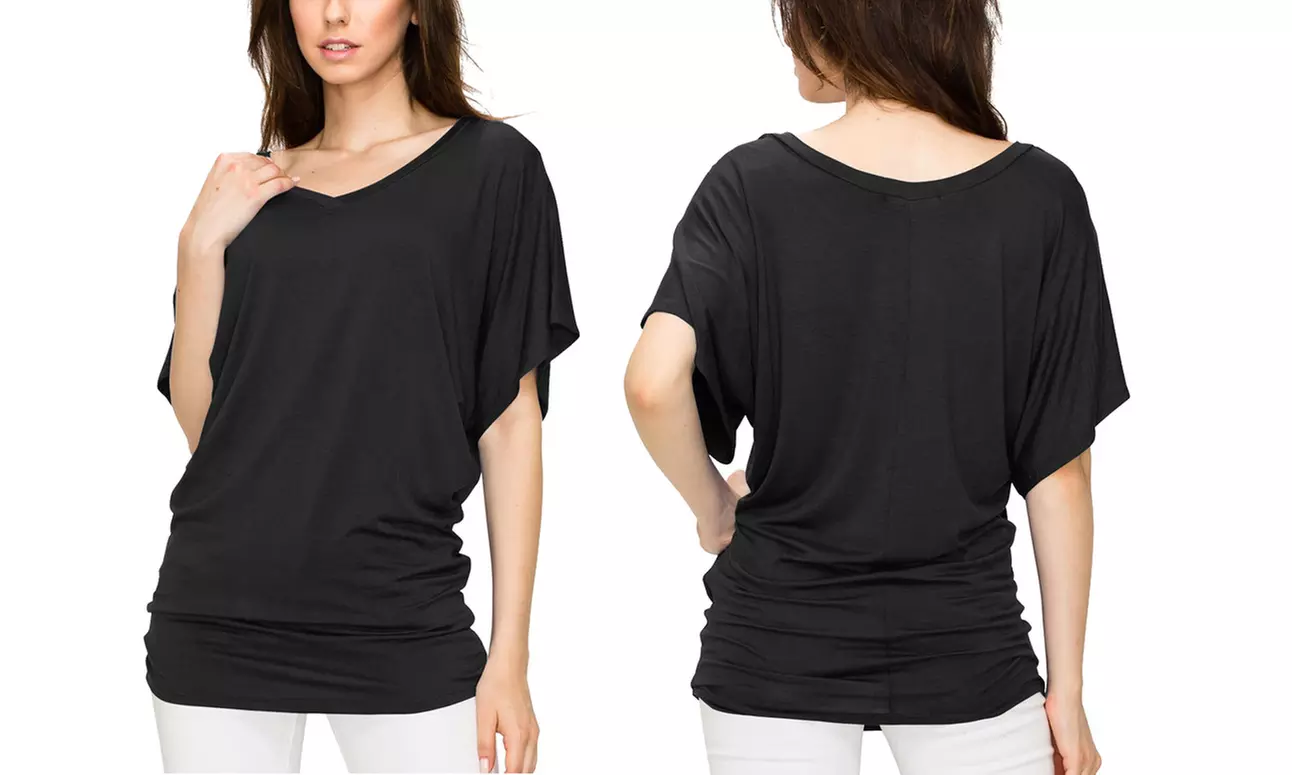 Women's Dolman Top S-3X  by Made by Johnny Plus Size 