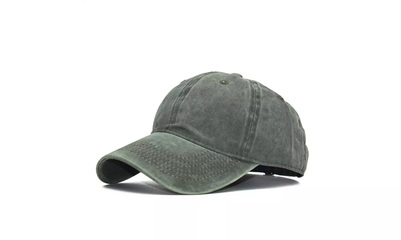 Washed Low Profile Cotton Baseball Cap; Various Colors Available