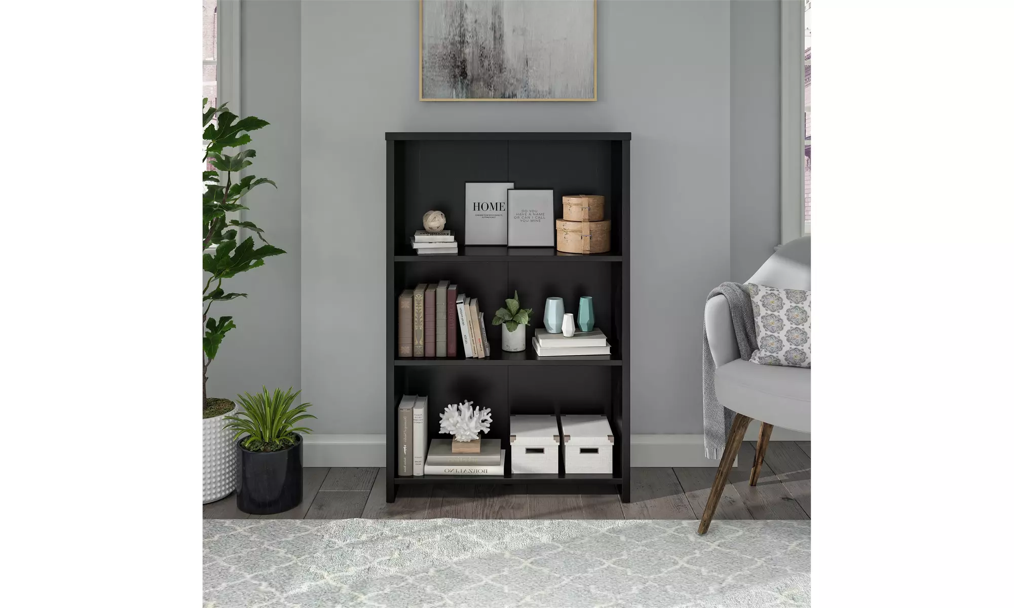 Heritage 3 Shelf Bookcase - Primary Image