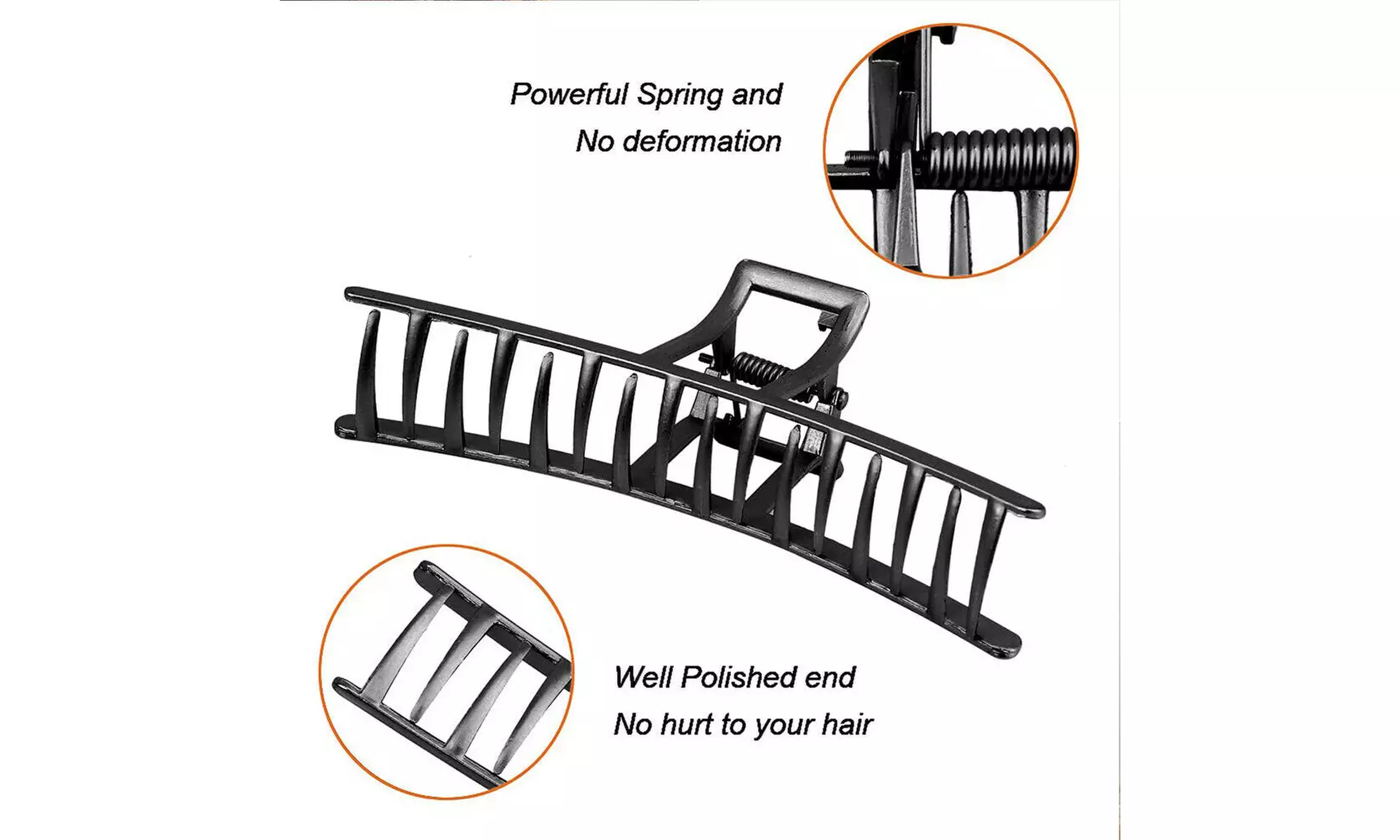 US 5-10 Pack Metal Jumbo Hair Claw Clip Large Strong Hold for Thick Hair Nonslip