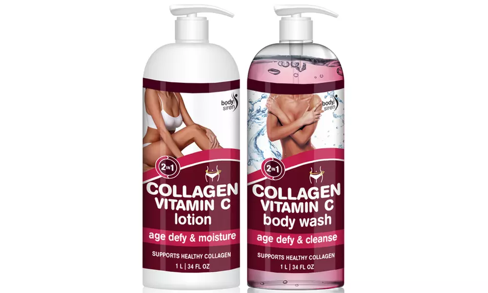 Body Siren Anti-Aging Collagen-Boosting Body Wash and Lotion Set - Primary Image