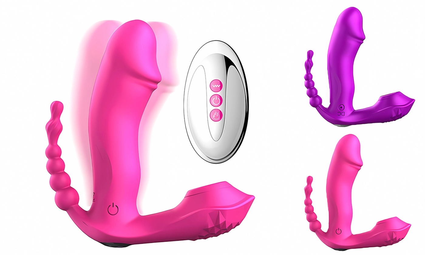 3 in 1 Remote Wearable Panties Dildo Vibrator G-Spot Sucking Massager Sex Toy - Primary Image