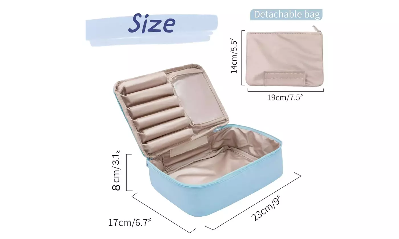 2 Pieces Travel Makeup Bag Toiletry Bag Large Cosmetic Bag with Inner Pouch