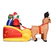 Image 9: 7 Ft Waterproof Inflatable Double Deer w/ Sled Christmas Decoration