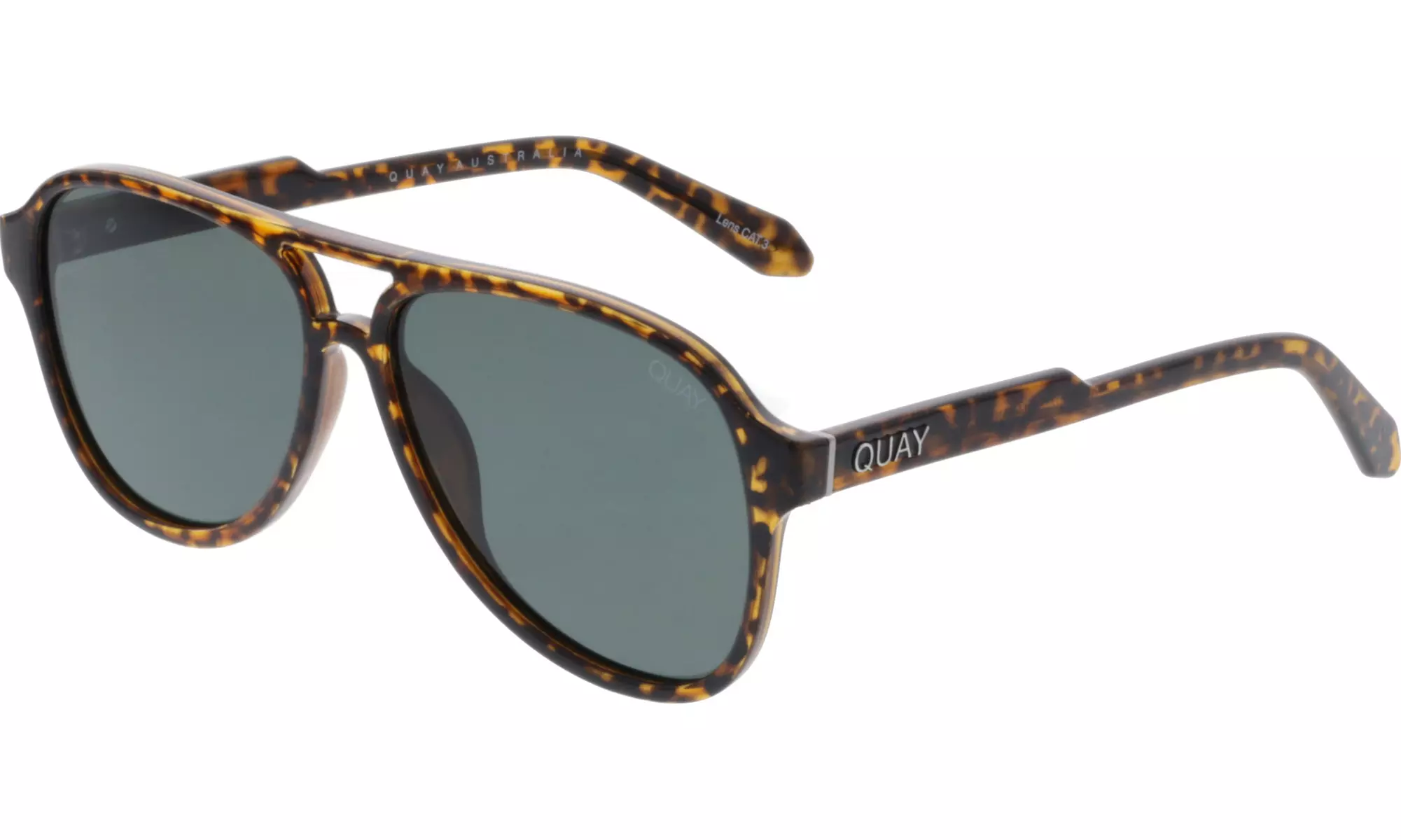 Quay Men's Polarized Magnetic QM-000300-TORT/GRN Brown Aviator Sunglasses - Primary Image
