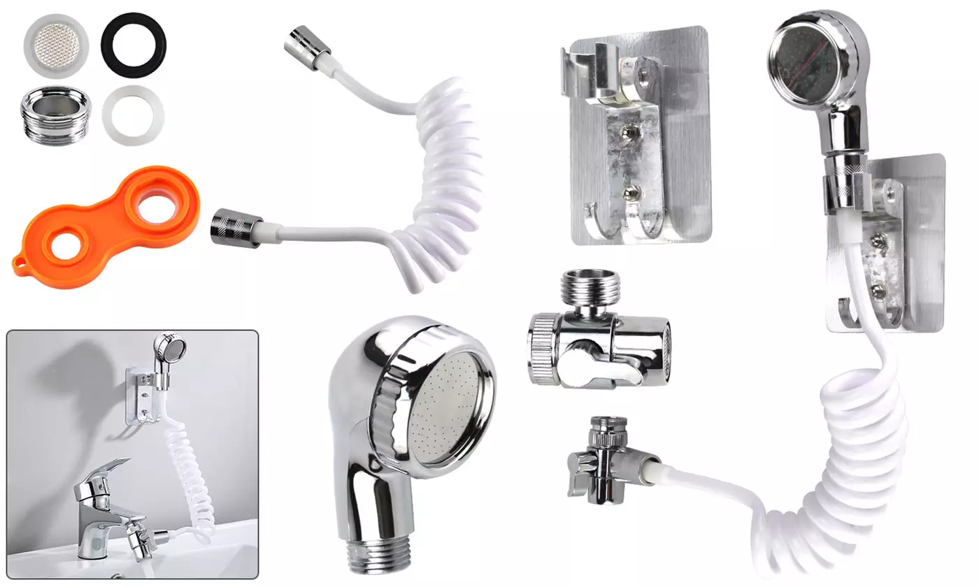 Bathroom Sink Faucet Sprayer Set External Faucet Shower Clean Sprinkler - Primary Image