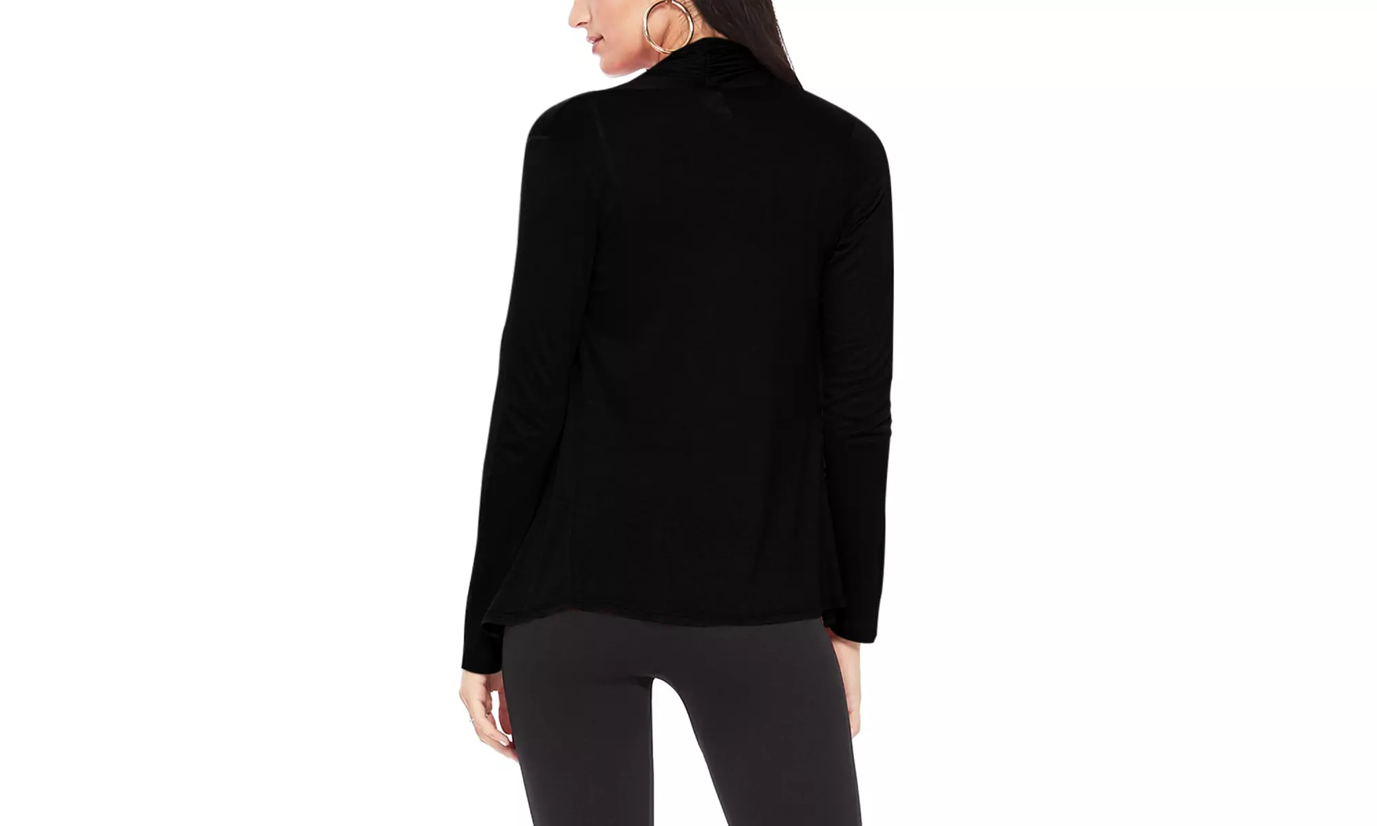 Women's Casual Long Sleeve Open Front Draped Cardigan (Pack of 2)