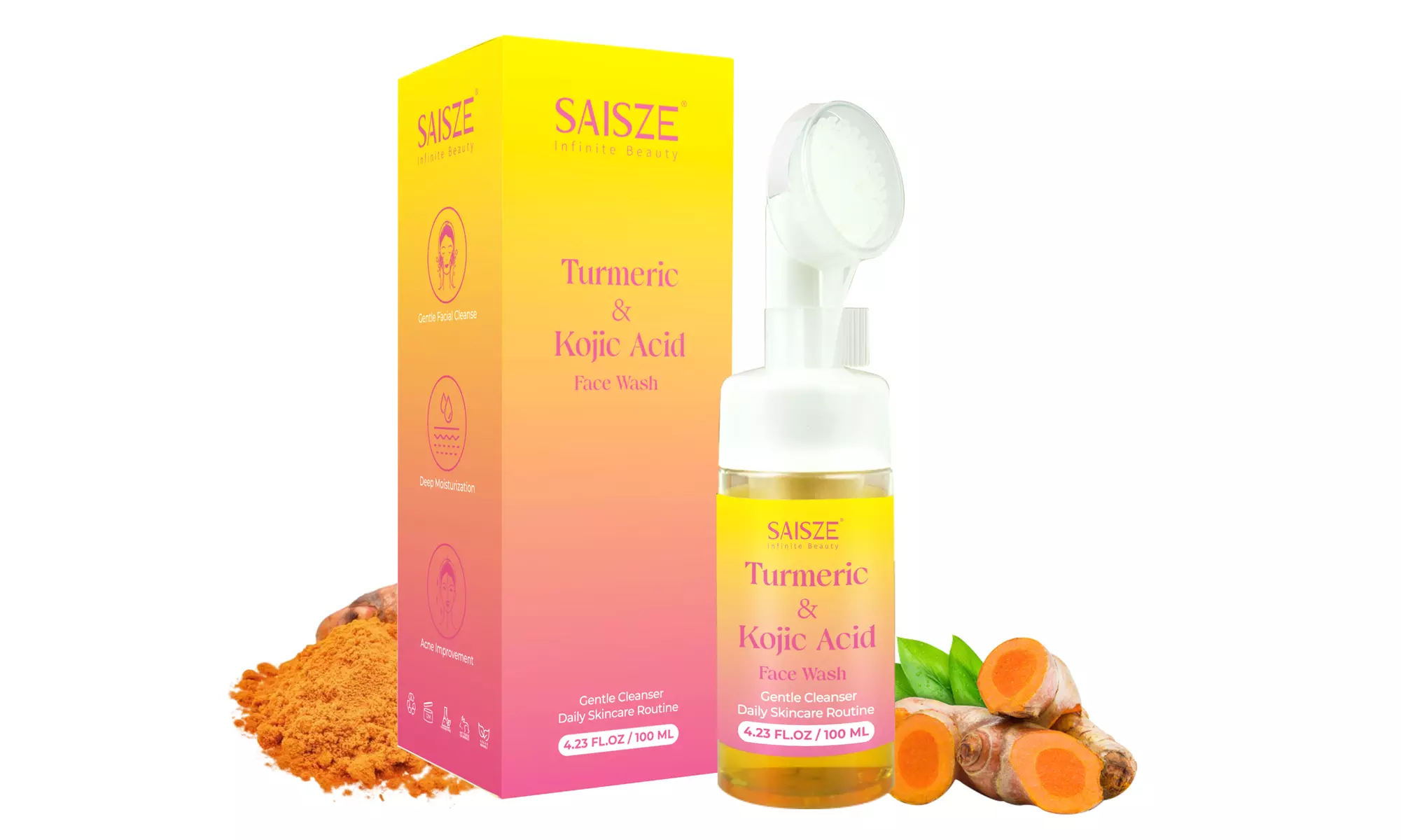 SAISZE Turmeric Foaming Face Wash 3.38 oz - Primary Image