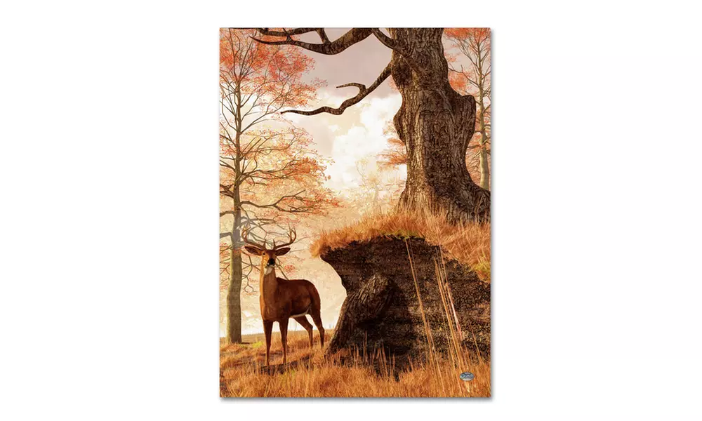 Daniel Eskridge 'Autumn Buck' Canvas Art - Primary Image