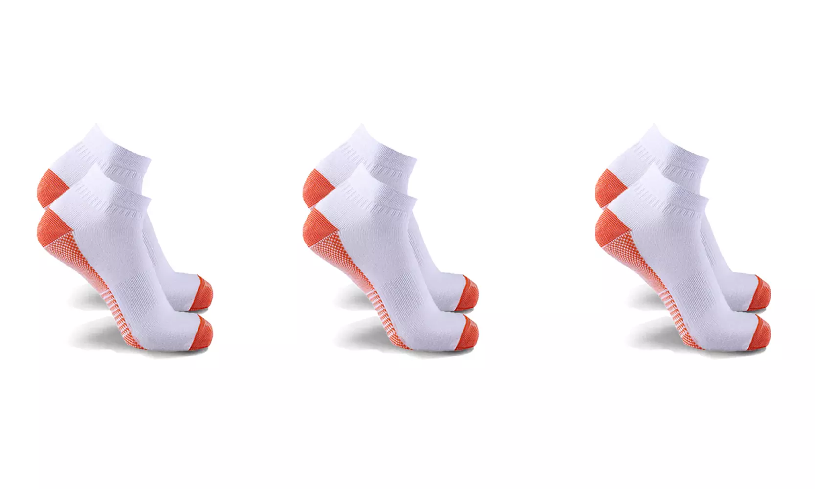 Copper-Infused Compression Ankle Length Socks (3- or 6-Pairs)