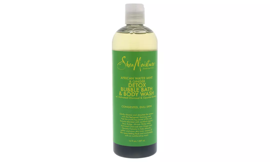 Shea Moisture African Water Mint & Ginger Detox Bubble Bath & Body Wash Unisex - Primary Image