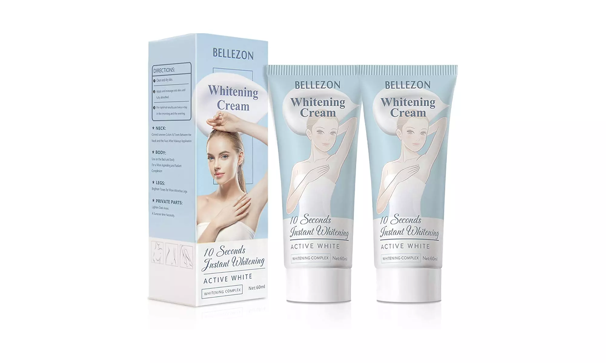 Armpit Whitening Cream Knee Lightening Bikini Underarm Whitening Cream, 1 or 2PK - Second Medium