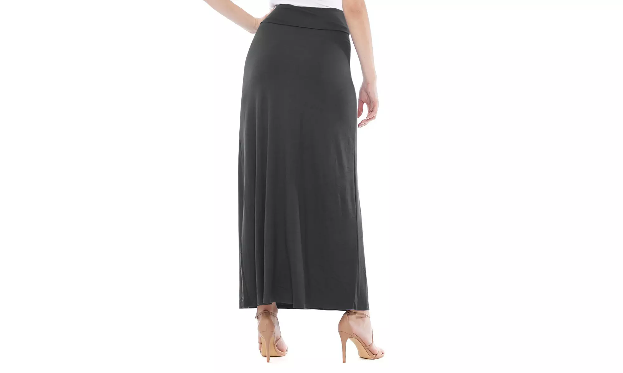Women's Casual High Waist A-Line Maxi Long Skirt (Pack of 2)