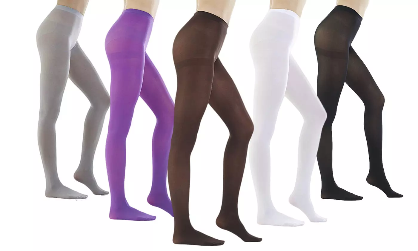 Women Sexy Opaque Pantyhose Stretch Long Stockings Tights - Primary Image