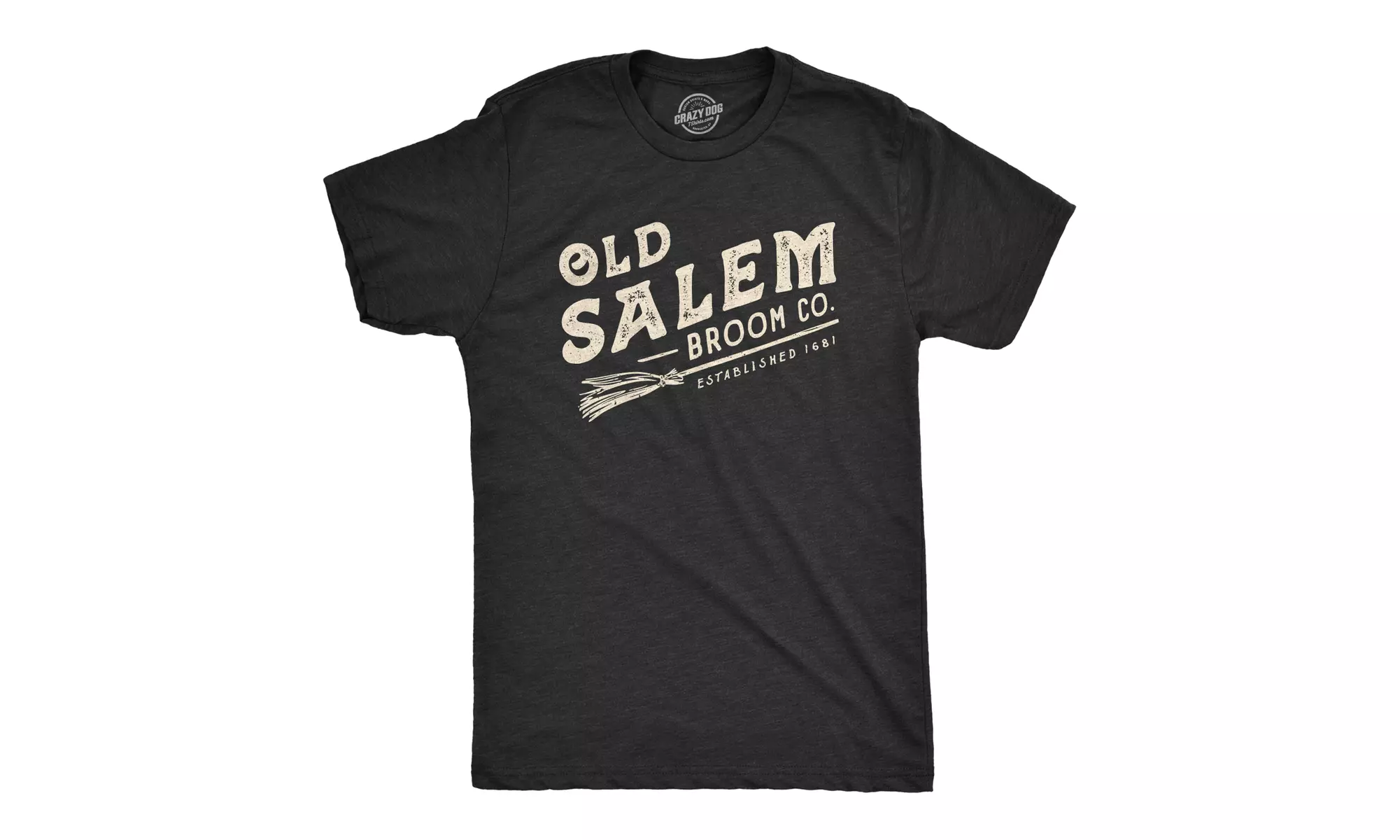 Mens Old Salem Broom Co Tshirt Funny Halloween Witch Tee - Primary Image
