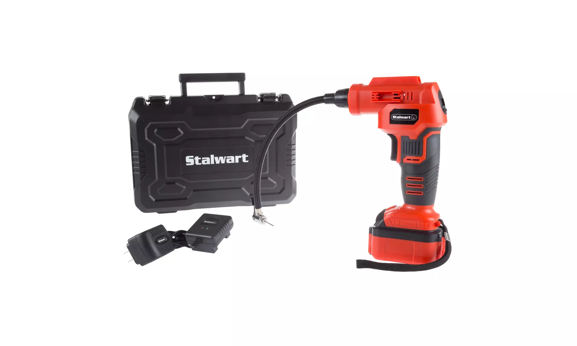 20V Rechargeable Battery Operated Air Compressor Inflator Car Bike Tires Balls - Primary Image