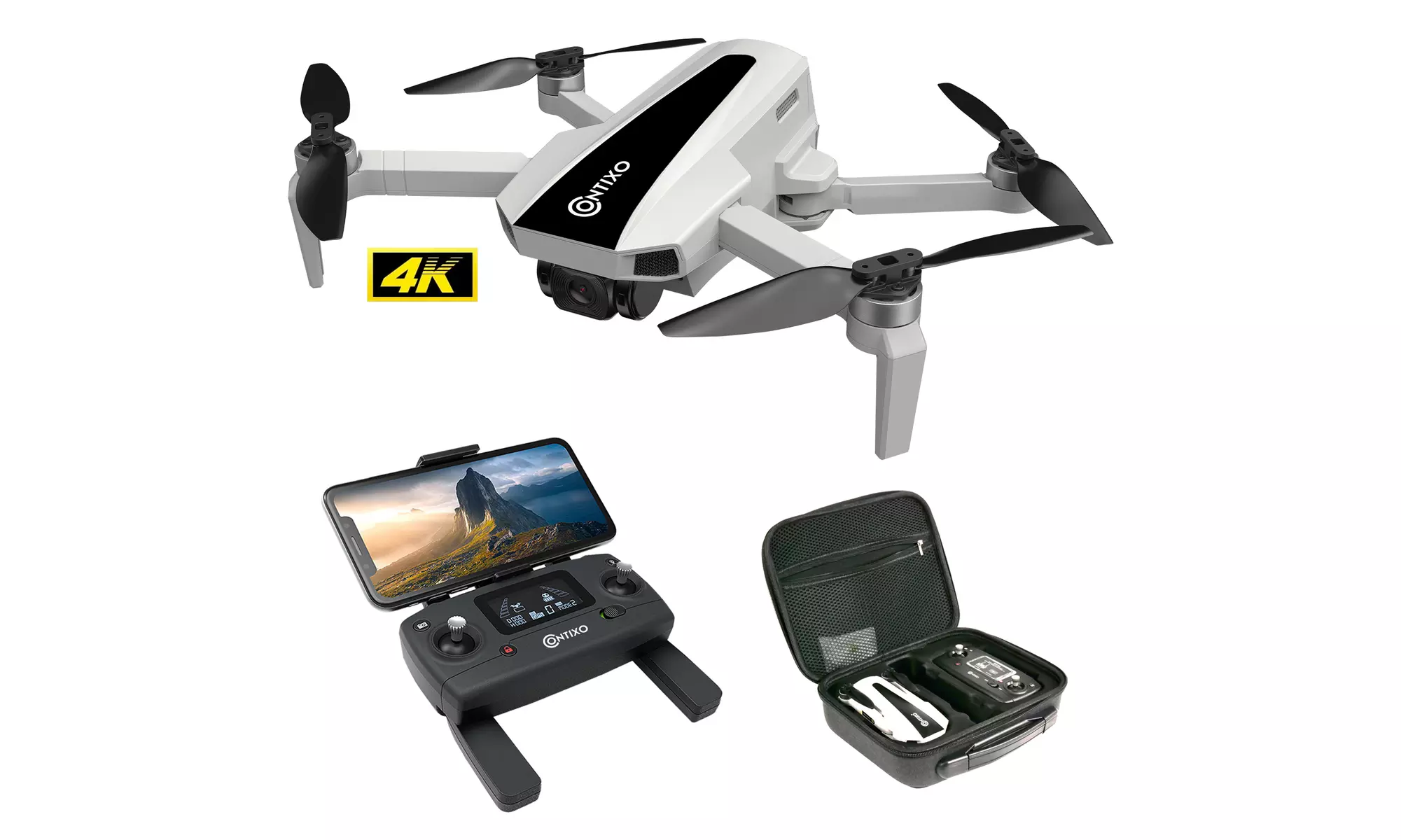 GPS Drone Contixo F31 Pro Foldable 2.5K WiFi Camera Blushless Motor, Anti-Shake - Primary Image