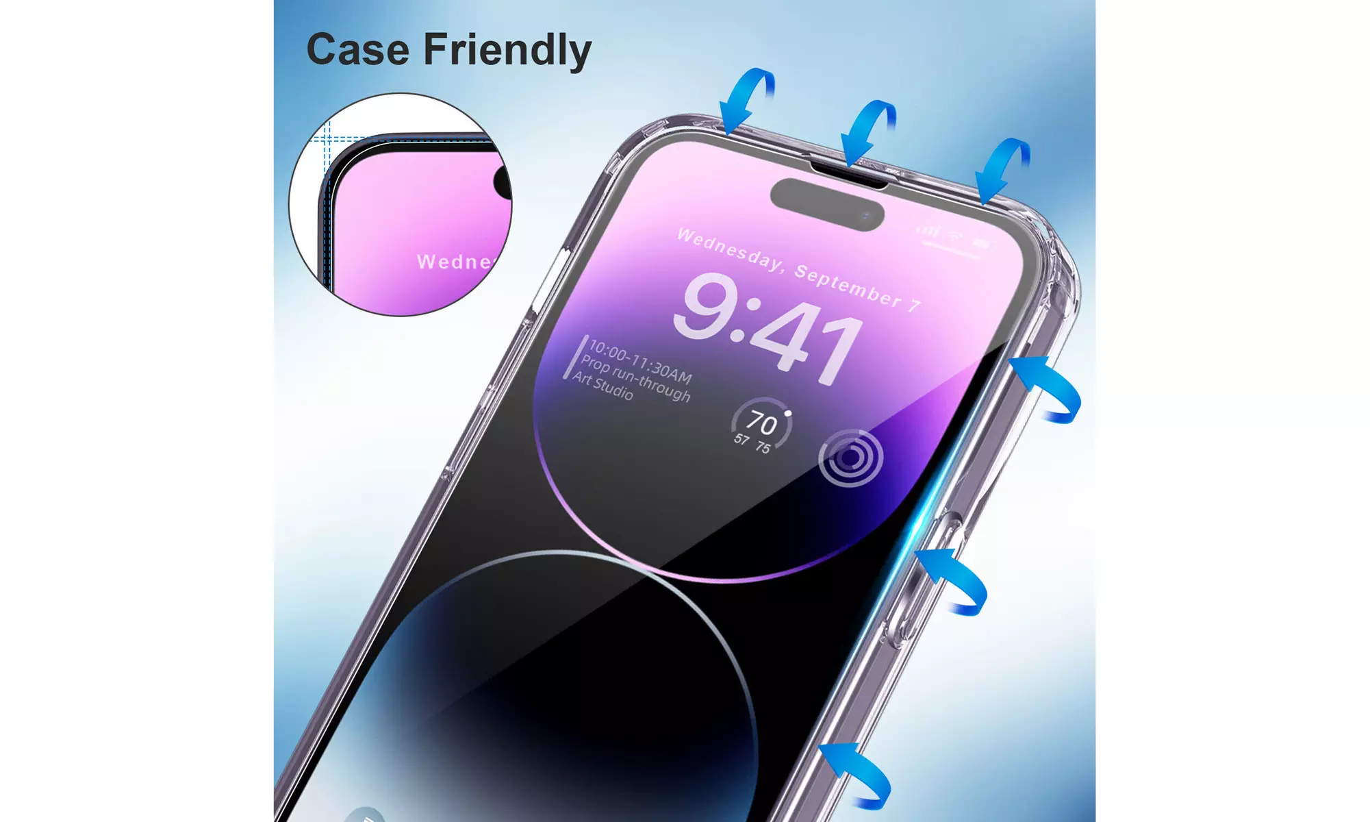 (2 Pack) Tempered Glass Screen Protectors For Apple iPhone 15 Pro Max / 15 Plus