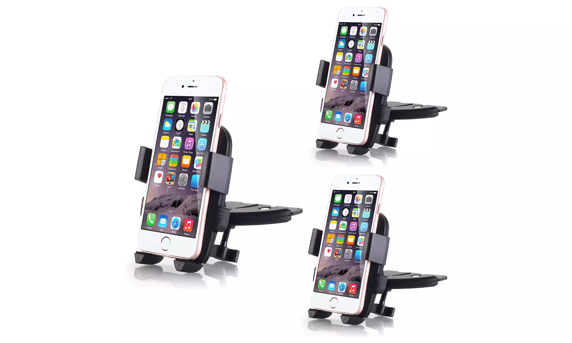 CD Slot Car Stereo Smartphone Mount Holder Cradle (1-, 2-, or 3-Pack) - Second Medium