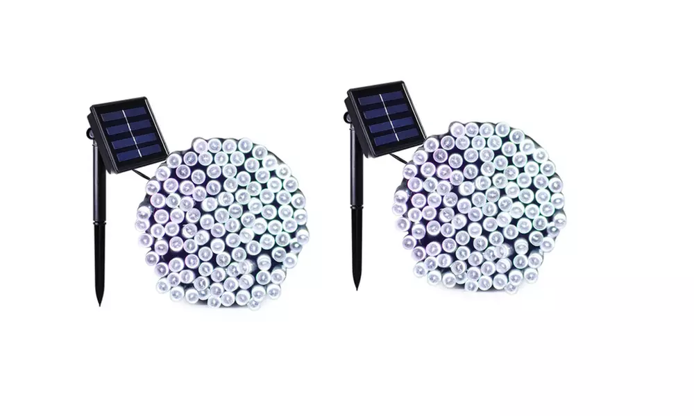Weatherproof 100-LED Solar String Lights, 100 Ft. (1 or 2 Pack) - Second Medium