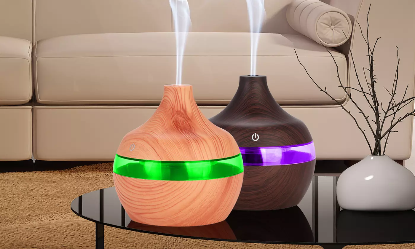 7-Color Changing LED Light Cool Mist Humidifier Natural Home Fragrance Diffuser - Primary Image