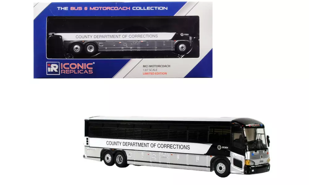 MCI D4505 Motorcoach Bus "County Department of Corrections" by Iconic Replicas - Primary Image