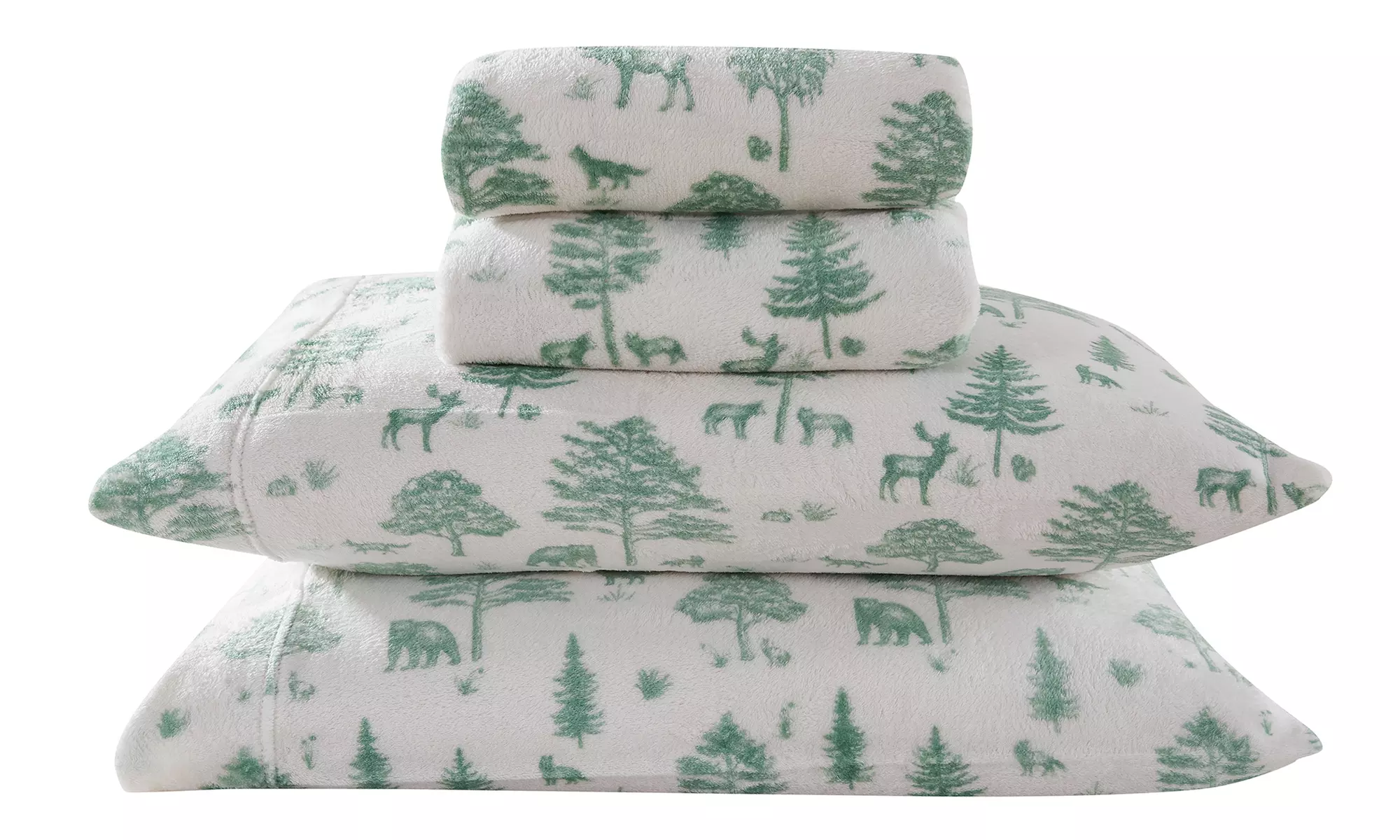 Ultra Soft Velvet Plush Printed Bed Sheet Set